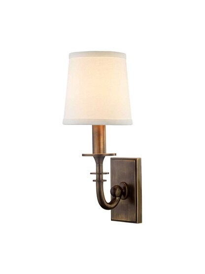 Carroll 1-Light Wall Sconce in Distressed Bronze.